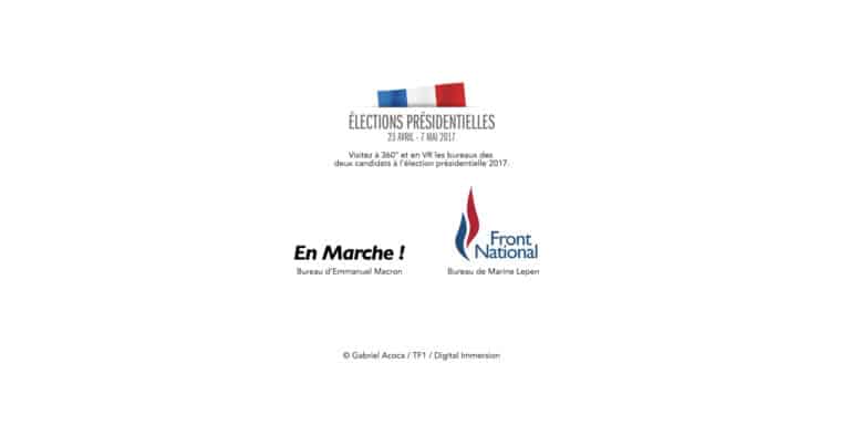 visite virtuelle 360 des bureaux des candidats macron et lepen à l'élection présidentielle 2017