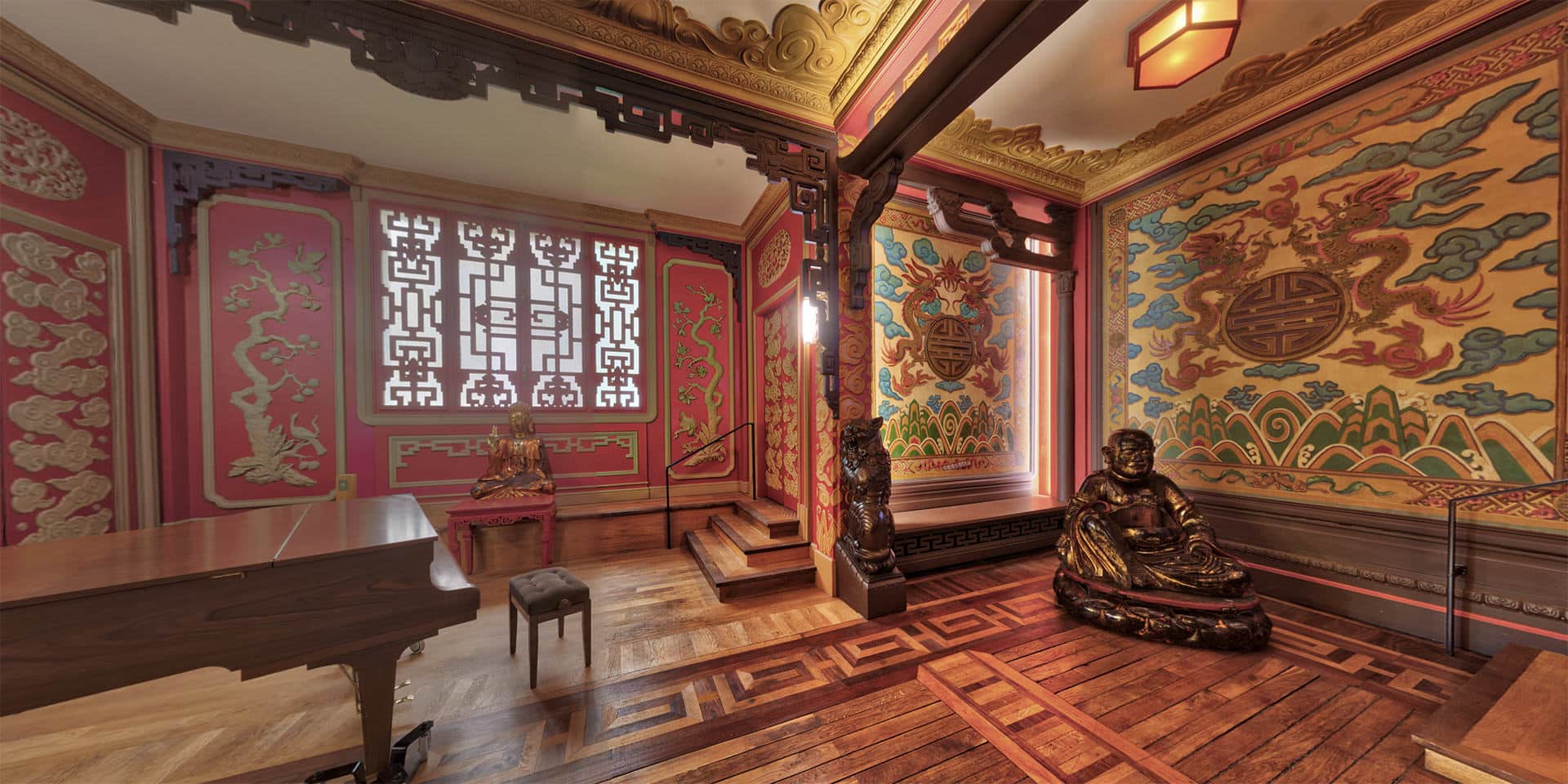 Vue immersive de l’intérieur de la Maison de l’Asie du Sud-Est à la Cité Universitaire de Paris