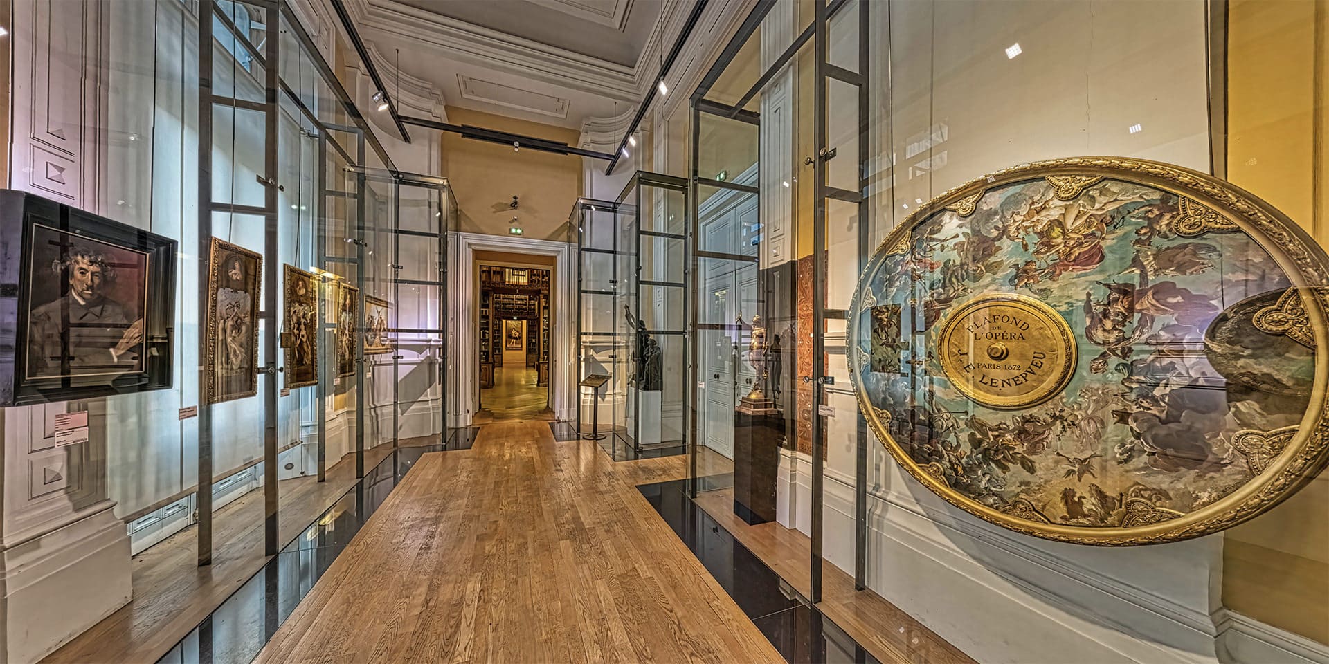 Vue de la bibliothèque-musée de l’Opéra Garnier en visite virtuelle
