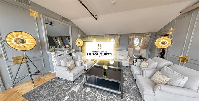 visite virtuelle hotel Fouquet's Paris