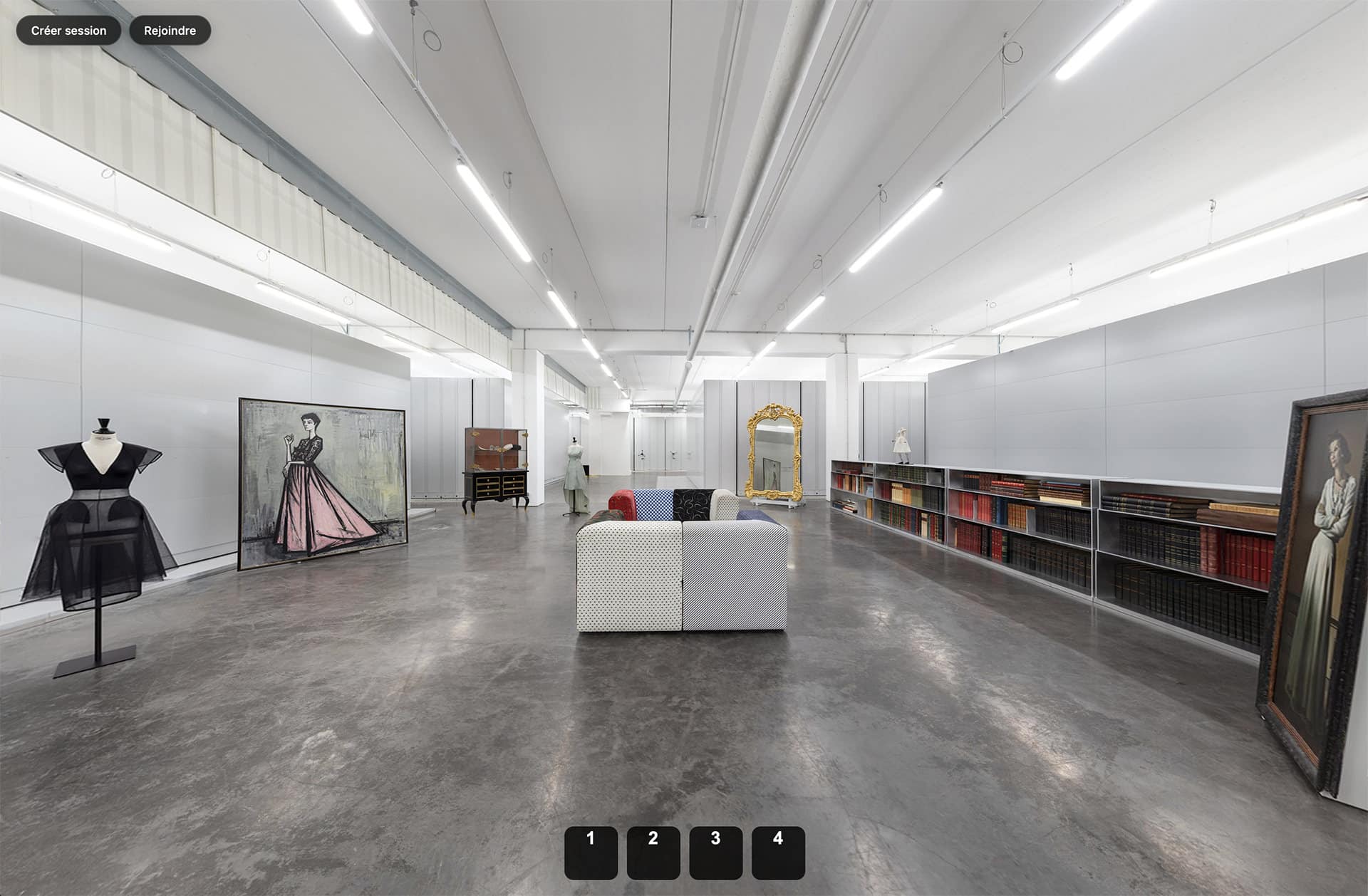 Visio-conference dans une visite virtuelle